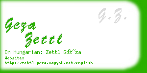 geza zettl business card